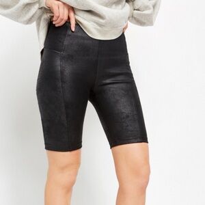 NEW Free People Heatwave faux suede Black Women's Shorts M